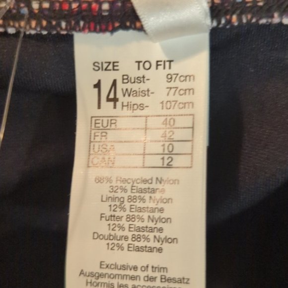 Seafolly High Cut Bikini Bottoms Black Floral US New - Picture 6 of 6